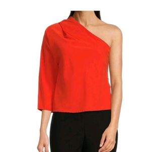 NWT Calvin‎ Klein Orange One Shoulder Top